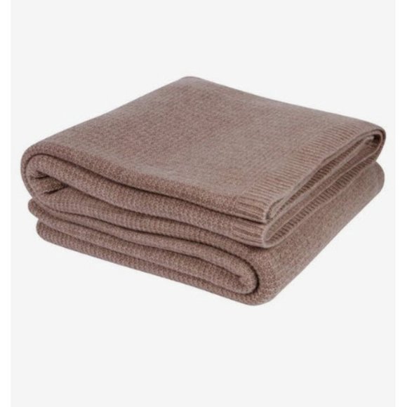 NakedCashmere Soft Cashmere Throws - Cream, Brown, Gray - Picture 3 of 3